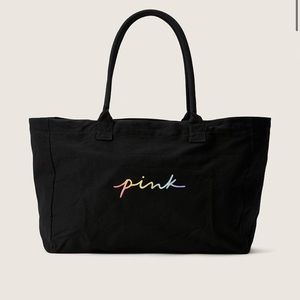 PINK VICTORIA'S SECRET Oversized Canvas Tote Bag